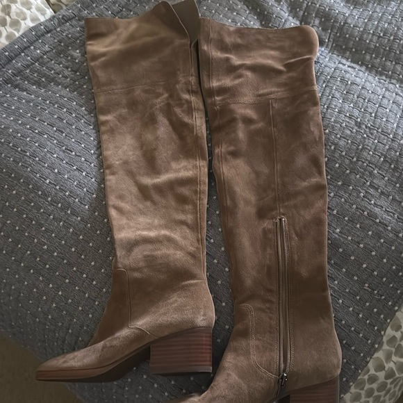 Via Spiga Ophira stone suede over the knee boots 5.5/36 - Picture 4 of 7